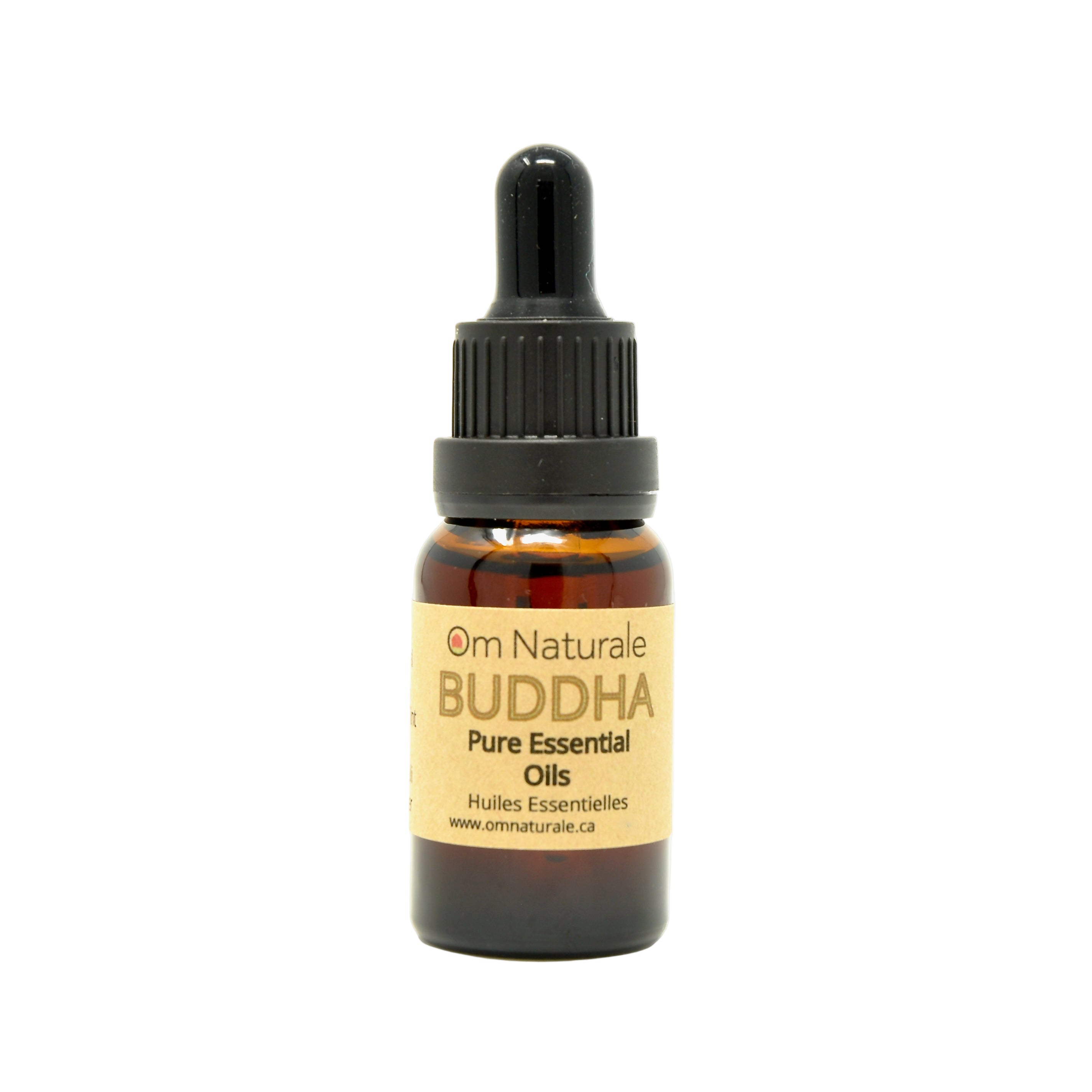 Om Naturale Buddha Blend essential oil – best-selling calming blend of sweet orange, spearmint, lavender and patchouli, handcrafted in Armstrong, Okanagan