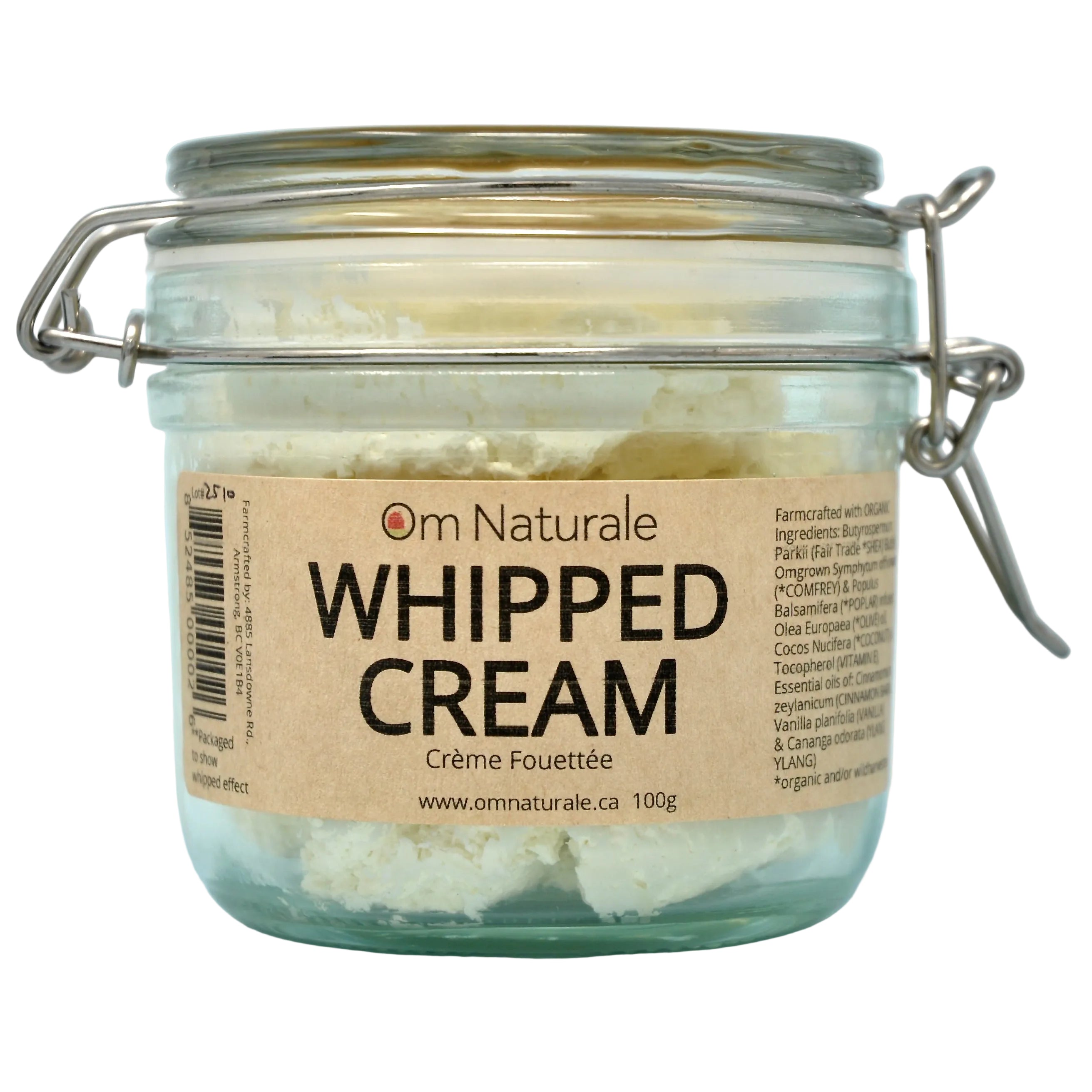 Whipped Body Cream by Om Naturale – organic shea butter whipped with wildharvested Omgrown comfrey oil for rich moisturizing, natural body butter for dry skin, farmcrafted in BC Canada.