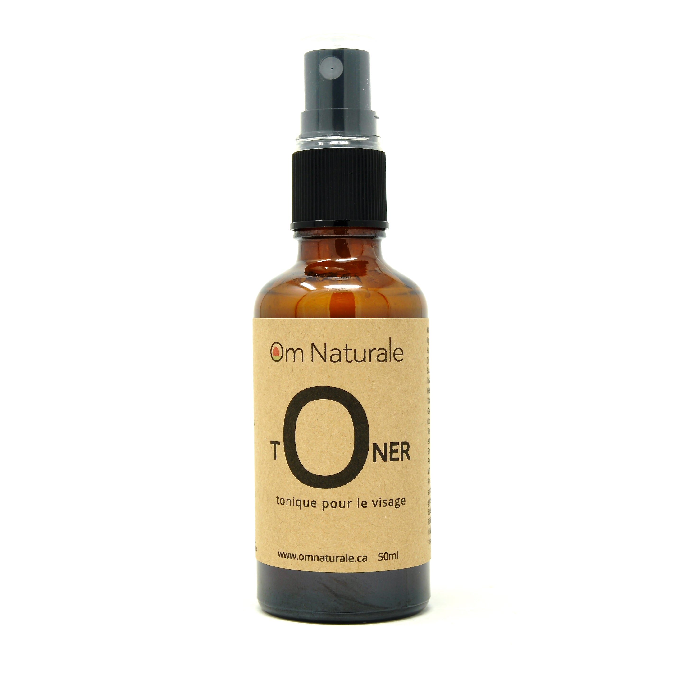 Om Naturale Coh hydrating facial toner with rosehip and green tea – small-batch, alcohol-free, eco-friendly glass bottle