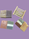 Soap 6 Pack with Recycled Wood Soap Dish
