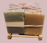 Soap 6 Pack with Recycled Wood Soap Dish