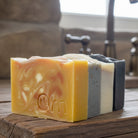 Farmcrafted Soap 4-Pack Variety – palm oil-free organic base bars handcrafted in Armstrong BC, choose from scents like Lavender, Zen, Glacier & more with pure essential oils, botanicals & clays, vegan natural bundle with sustainable packaging from Om Naturale, free shipping BC & Alberta over $125