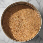Handmade roasted garlic salt in tin, crafted in Armstrong, BC