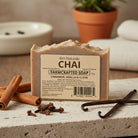 Chai Farmcrafted Soap by Om Naturale made on a small farm in Armstrong, BC, with cinnamon, clove and vanilla essential oils for a warming natural soap bar
