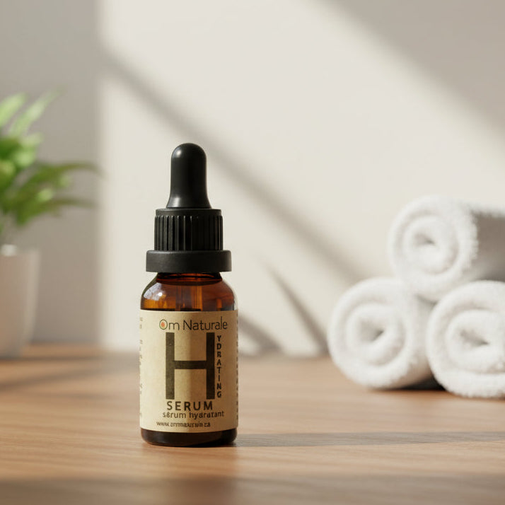 COH Hydrating Serum by Om Naturale made in the Okanagan, BC, botanical serum for deep hydration and revitalized skin in a natural skincare routine