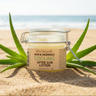 Cool Soothing Aloe Lotion by Om Naturale made in the Okanagan, BC, calming skin lotion with aloe and botanical extracts for after‑sun comfort