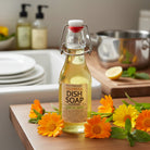 Liquid dish soap from Om Naturale made in the Okanagan, BC with plant‑based surfactants and calendula infusion for gentle natural dishwashing
