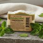 Double Mint Farmcrafted Soap by Om Naturale made on a small farm in Armstrong, BC, natural soap scented with invigorating spearmint and peppermint essential oils