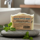 Eucalyptus Mint Farmcrafted Soap by Om Naturale made on a small farm in Armstrong, BC, natural soap with invigorating eucalyptus and mint essential oils