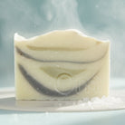 Close-up of Eucalyptus Mint Farmcrafted Soap showing natural botanicals and essential oil blend, small-batch Okanagan handcrafted soap