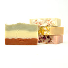 Om Naturale farmcrafted soap 4-pack, Canadian made natural organic soap set with mix of essential oil scented bars for gentle cleansing and skincare