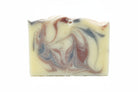 Om Naturale London Fog Farmcrafted Soap on white background, Canadian made natural palm-oil-free soap with bergamot and lavender essential oils
