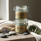 Om Naturale natural fluoride-free toothpaste – Winter Mint and Grasshopper Goo flavors in eco-friendly reusable jars, vegan and organic oral care