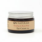 Om Naturale Rosehip & Rose Petal Eye Cream with Omgrown rosehip-infused jojoba oil, rose water and botanical extracts.