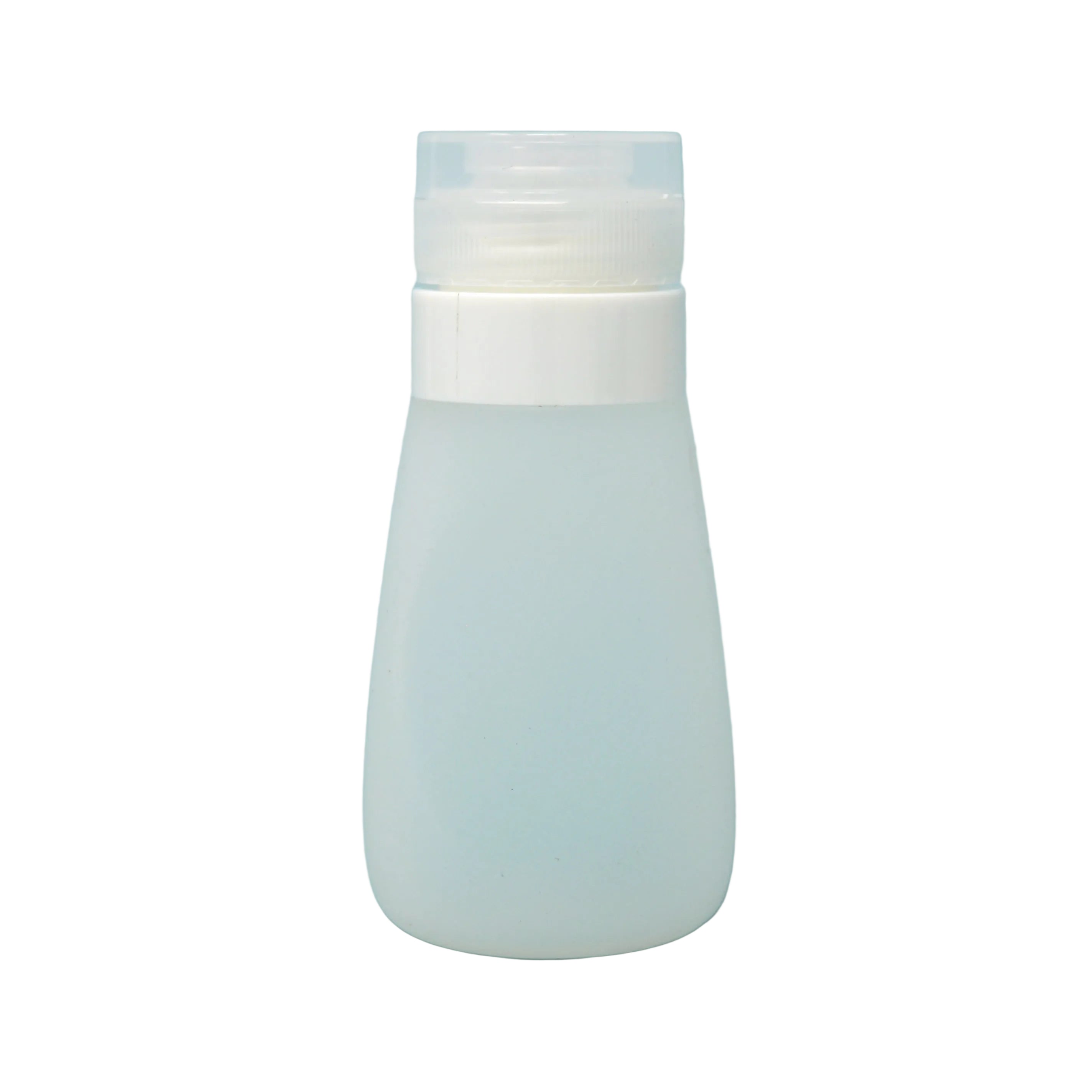 Open wide-mouth reusable silicone travel tube 85mL by Om Naturale, easy-fill design for liquids like shampoo or lotion, flexible eco travel container