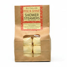 Rise & Shine shower steamer – awakening orange tangerine citrus essential oils, invigorating mini tablet from Om Naturale.