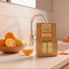 Rise & Shine Mini Shower Steamer by Om Naturale – awakening citrus blend (orange tangerine essential oils) for invigorating start, natural aromatherapy tablet in 6-pack, farmcrafted BC.