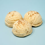Cozy chai-scented tub truffle fizzing with cinnamon and vanilla notes, sustainable handmade bath treat from Armstrong BC.