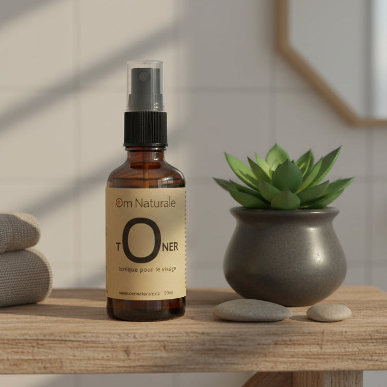 COH Toner by Om Naturale made in the Okanagan, BC, botanical skin toning formula with aloe, licorice root and essential oils for refreshed, hydrated complexion