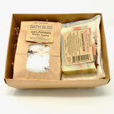 Om Naturale bento box with soap, cloth, bath salt, handmade in Armstrong BC for Okanagan gifts