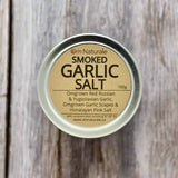 Om Naturale smoked garlic salt, artisanal, made in Armstrong BC for Okanagan gourmet gifts